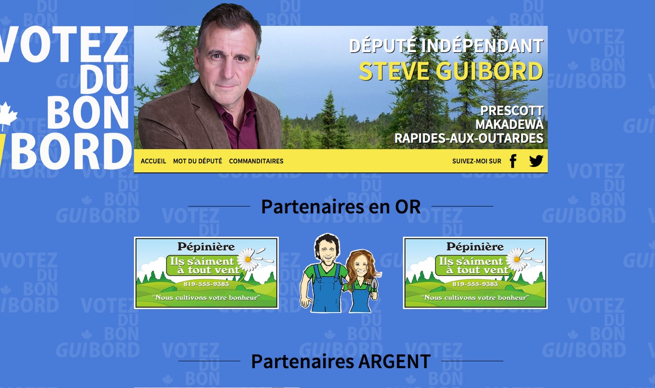 Un faux site de député pour le film Guibord s'en va-t-en guerre