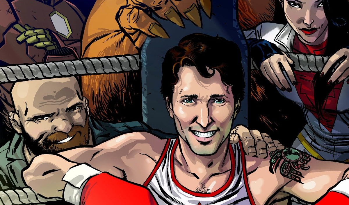 Justin Trudeau dans une bande-dessinée de Marvel